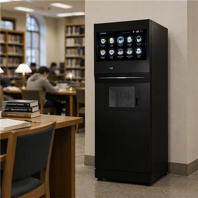 JL500-ESFB7C-P Commercial automatic espresso coffee & fresh brew tea vending machine